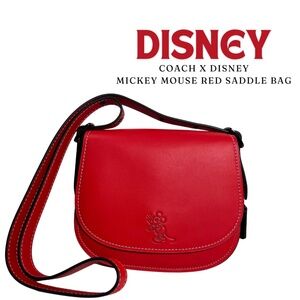 Coach X Disney | Mickey Mouse Red Saddle Bag